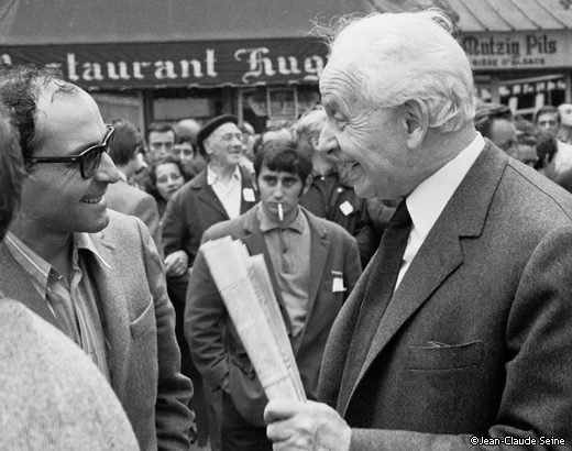 Mai 68 - Paris - Godard et Aragon
